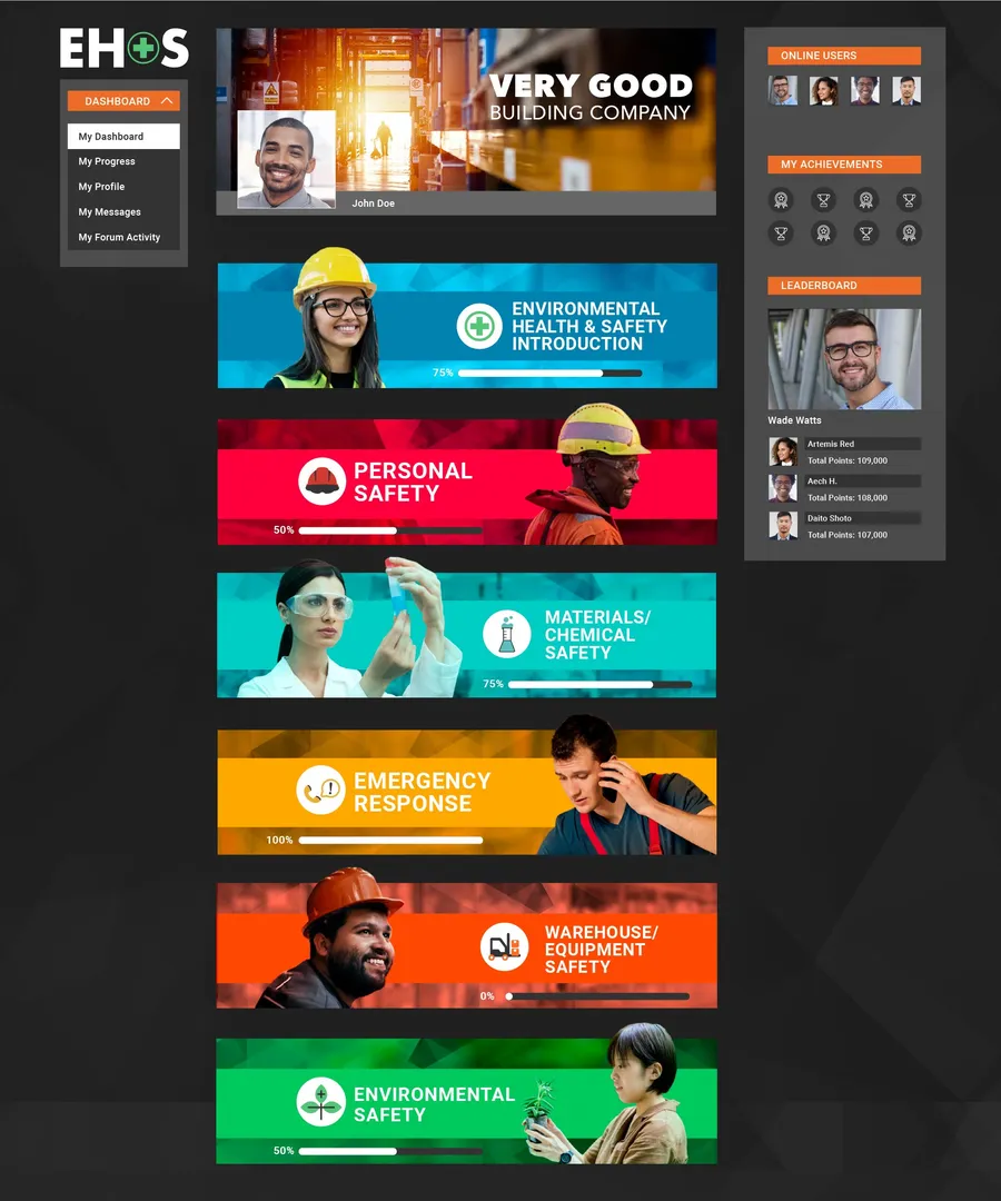 EH&S Learning Portal for Thrive Talent Development
