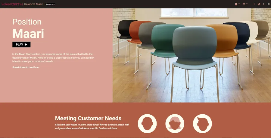 Maari Product eLearning for Haworth